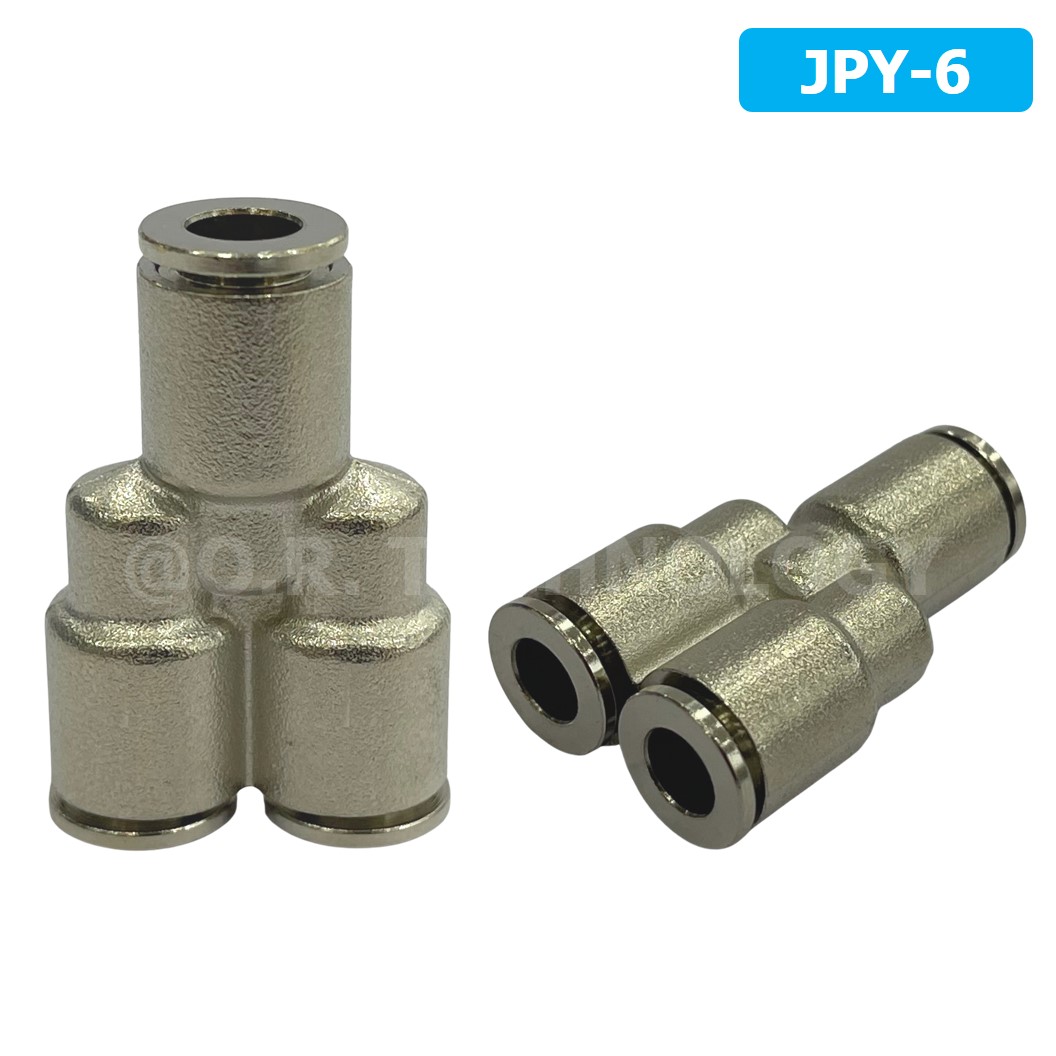 (1ชิ้น) JPY-6 ข้อต่อลม สแตนเลส 3ทาง ตัวY STAINLESS 3 Way Air Connector JPY Pneumatic 3 Ways Fitting ข้อต่อลมสแตนเลส สำหรับ สายลม 6x4mm
