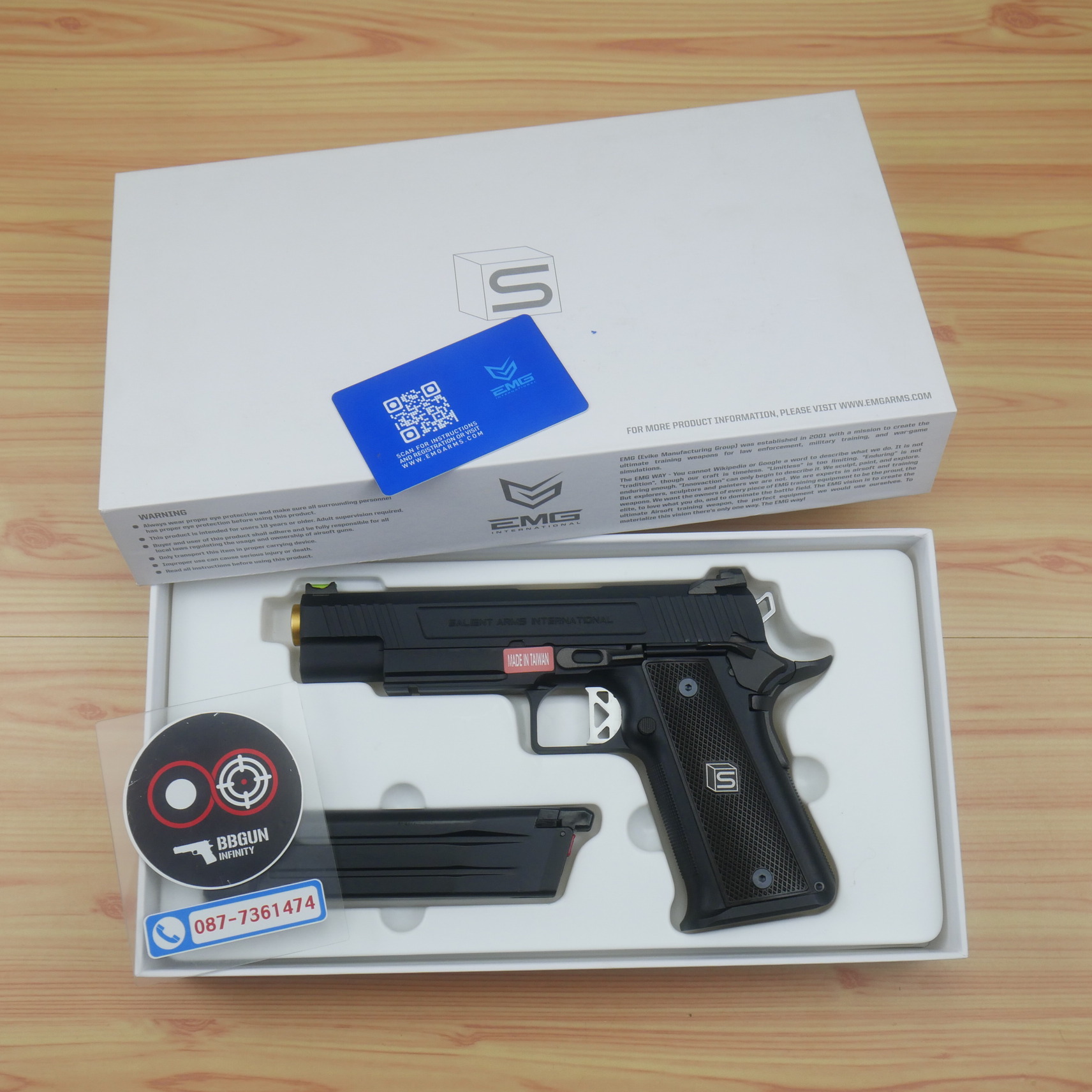 บีบีกันอัดแก๊ส EMG SAI 2011 DS HI-CAPA 5.1 (สีดำ) BB GUN