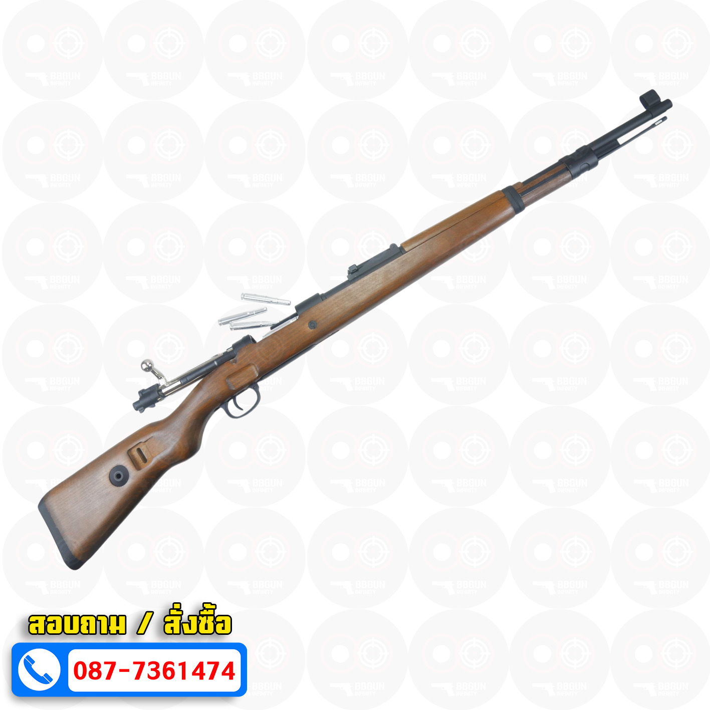 บีบีกันสไนเปอร์ไรเฟิล Double Bell 101A Kar98K คัดปลอกได้ พันท้ายไม้แท้ BB GUN Sniper Rifle