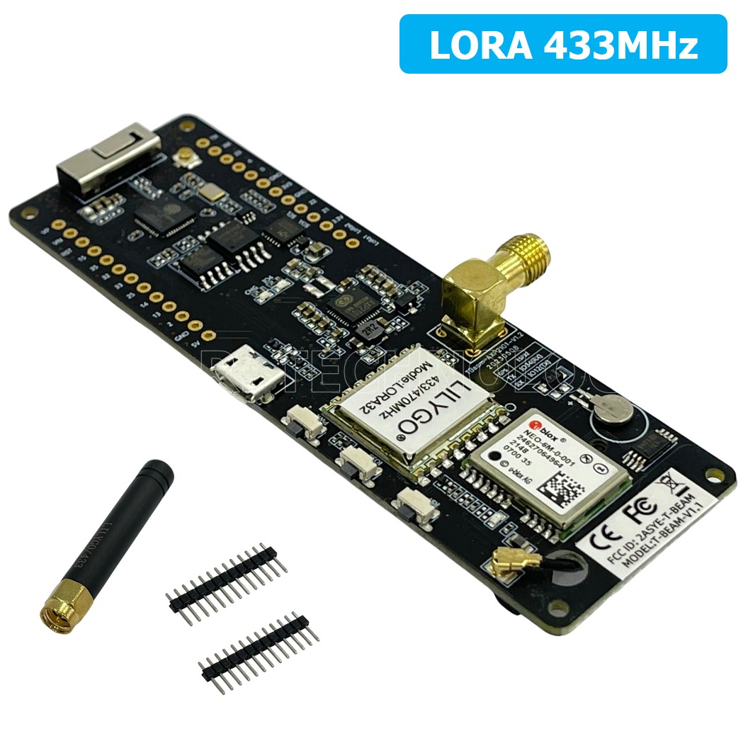 (1ชิ้น) AA714 TTGO T-Beam V1.1 ESP32 LORA 433MHz NEO-6M WiFi Wireless Bluetooth Module IPEX 18650 Battery Holder CH9102F Chip