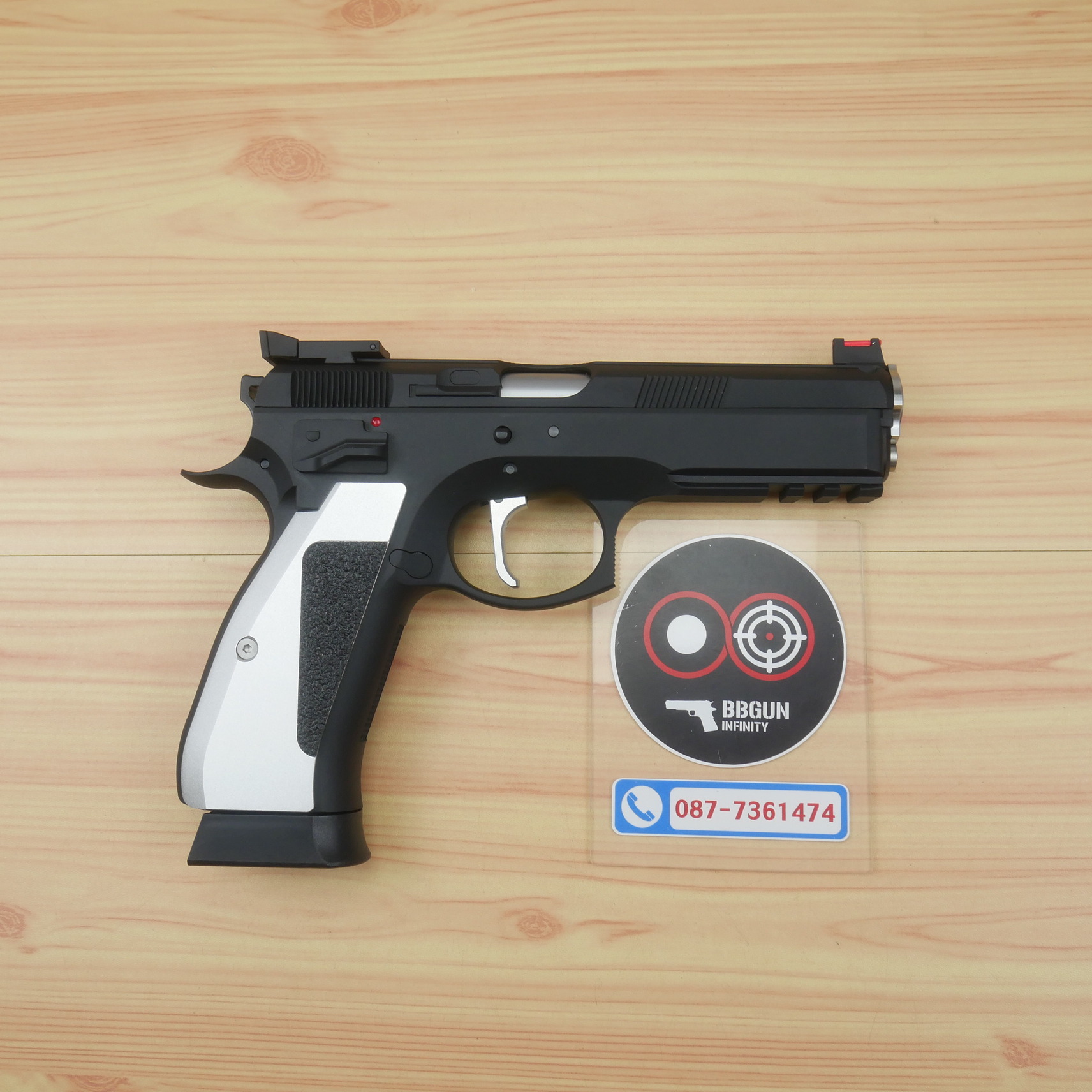 บีบีกันอัดแก๊ส KJ Works CZ 75 SP01 ACCU Custom BB GUN