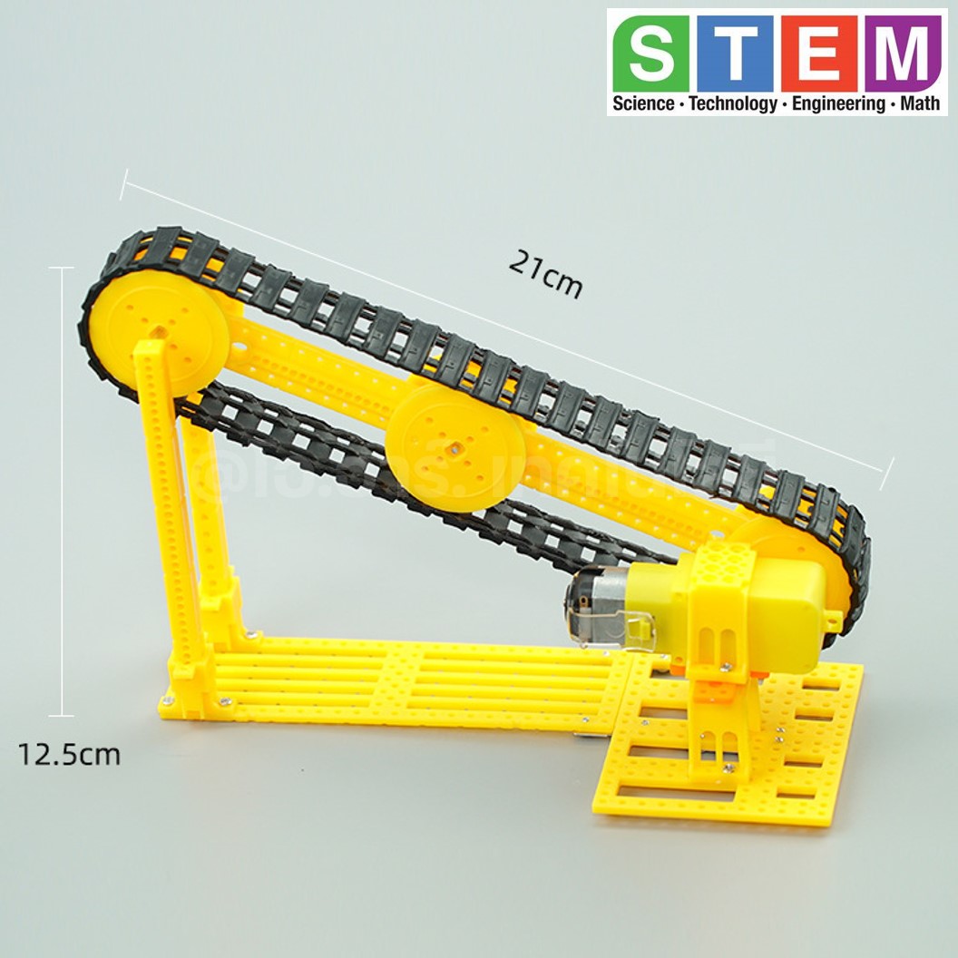 T-S20 ชุดประกอบไม้ สายพานไฟฟ้า รีโมท Remote Electric Conveyor Belt Wooden Kit STEM Education ของเล่นเสริมทักษะ เสริมพัฒนาการ ชุดเรียนรู้ ชุดทดลอง สายพานลำเลียง
