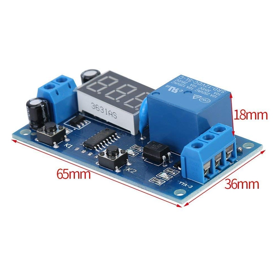 CM801 5VDC/12VDC Time Control Switch Intermittent Infinite Cycle Countdown Switch Controller Timing Relay Module โมดูลตั้งเวลา รีเลย์ตั้งเวลา ไทม์มิ่งรีเลย์ รีเลย์หน่วงเวลา