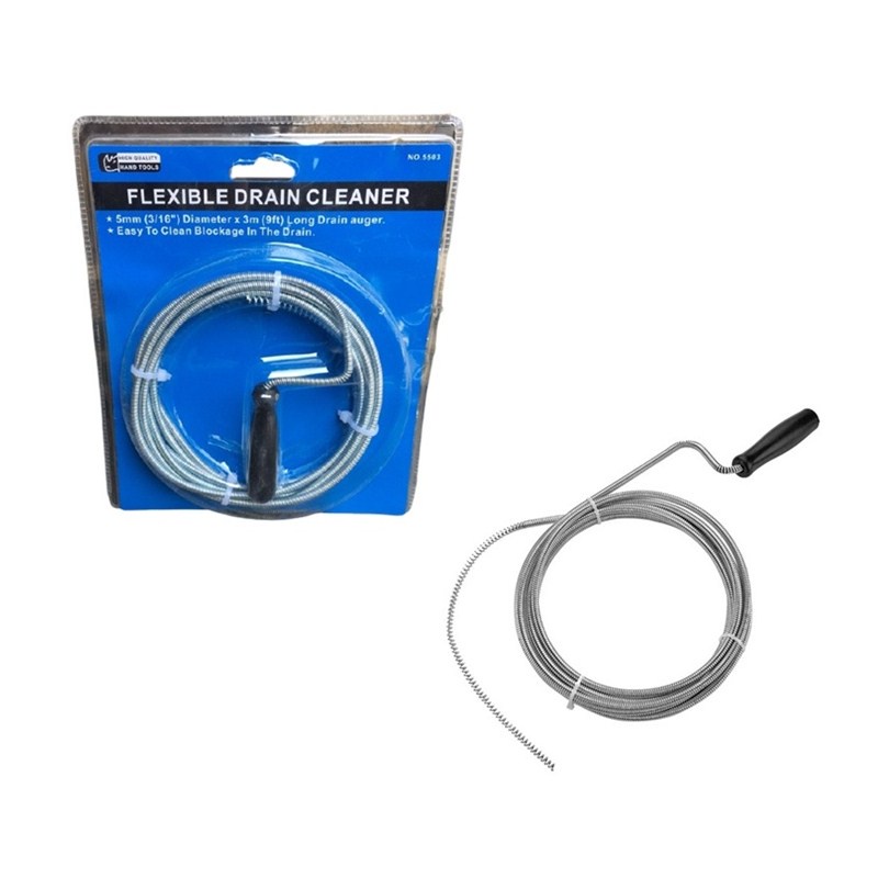 เหล็กทะลวงท่อตัน (ราคารวมแวท) งูเหล็ก งูเหล็กทะลวงท่อตัน แก้ท่อตัน ท่อระบายตัน ส้วมตัน สปริงทะลวงท่อ