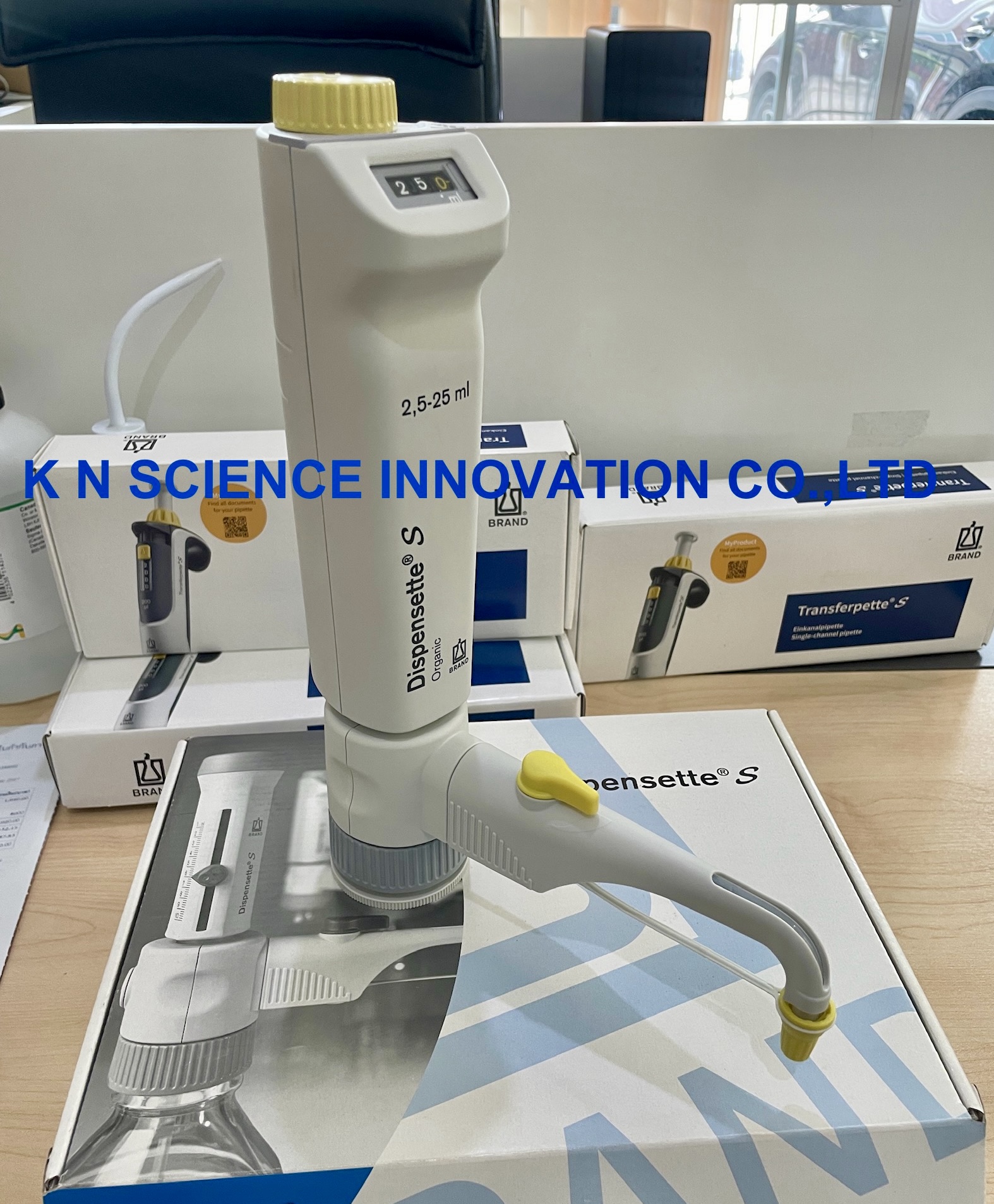 เครื่องดูดจ่ายของเหลว (Bottle-top Dispenser),Dispensette® S Organic, digital,With recirculation valve,ยี่ห้อ BRAND™ 46303