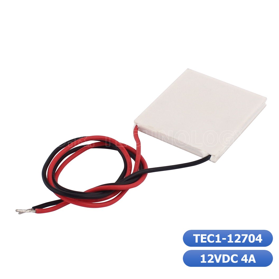 แผ่นร้อนเย็น แผ่นเพลเทียร์ (Peltier) แผ่นทำความร้อน-เย็น 12VDC Thermoelectric Cooler Peltier TEC1