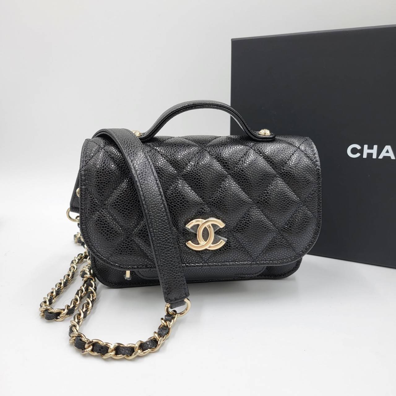 Chanel mini affinity 6” black GHW