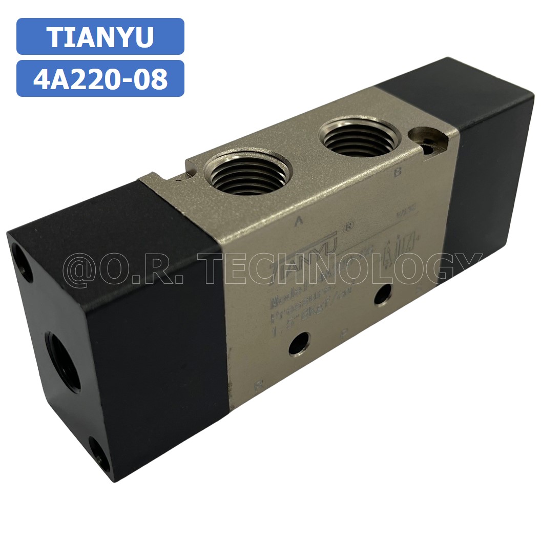 (1ชิ้น) 4A220-08 วาล์วควบคุมด้วยลม 2 ข้าง 5/2 Single Air Control Valve Pneumatic TIANYU