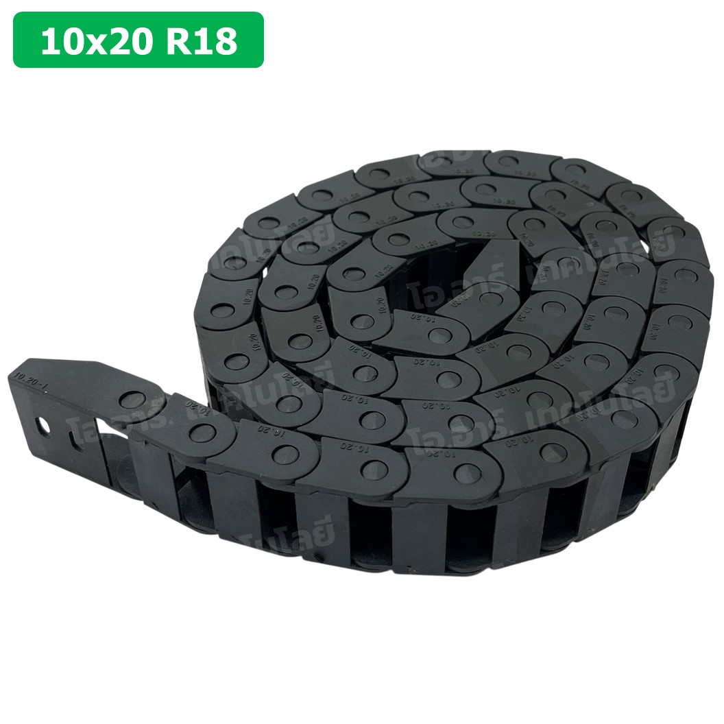 DC-10x20 R18 รางกระดูกงู รางสายไฟ 10x20x1000mm Drag chain engraving machine รางกระดูกงูร้อยสายไฟ Cable Dragchain รางร้อยสายไฟ