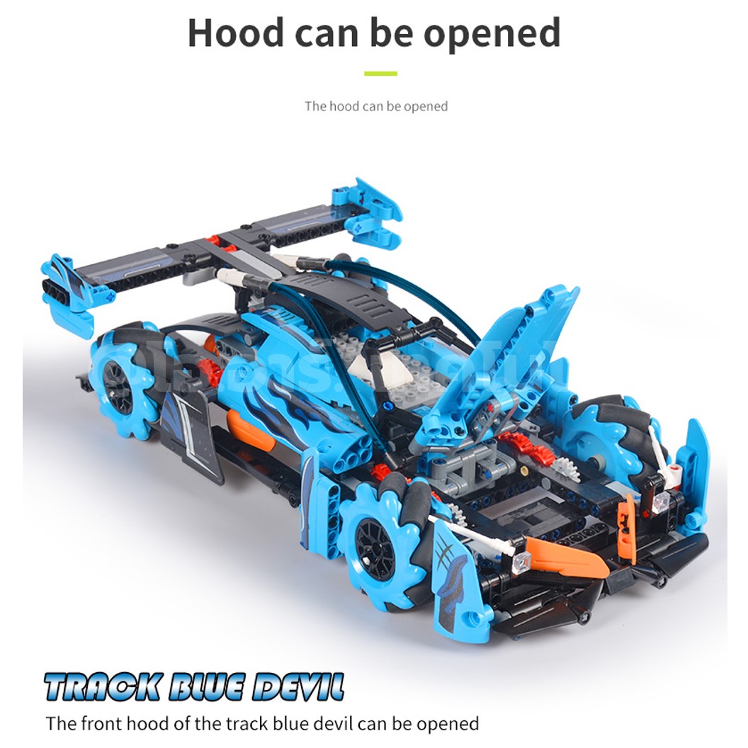 KEEYEE WORLD K96102 ตัวต่อเสริมทักษะ BLUE RACING CAR ของเล่นเสริมทักษะ ตัวต่อ Building Block STEAM Education Programmable Robot