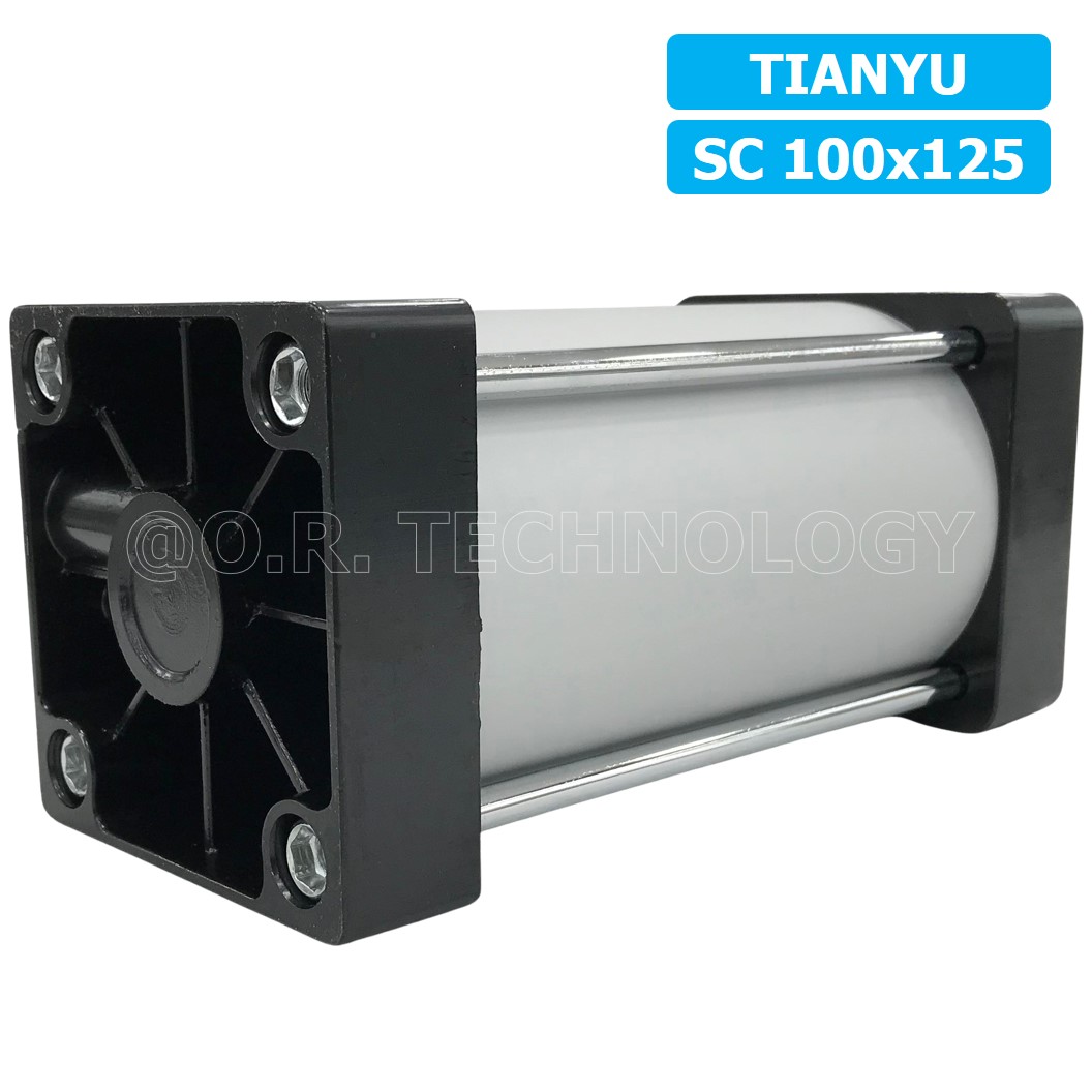 (1ชิ้น) SC 100x125 กระบอกลม รุ่นมาตรฐาน กระบอกลม 4 เสา Standard Cylinder Air Pneumatic แบบสี่เสา