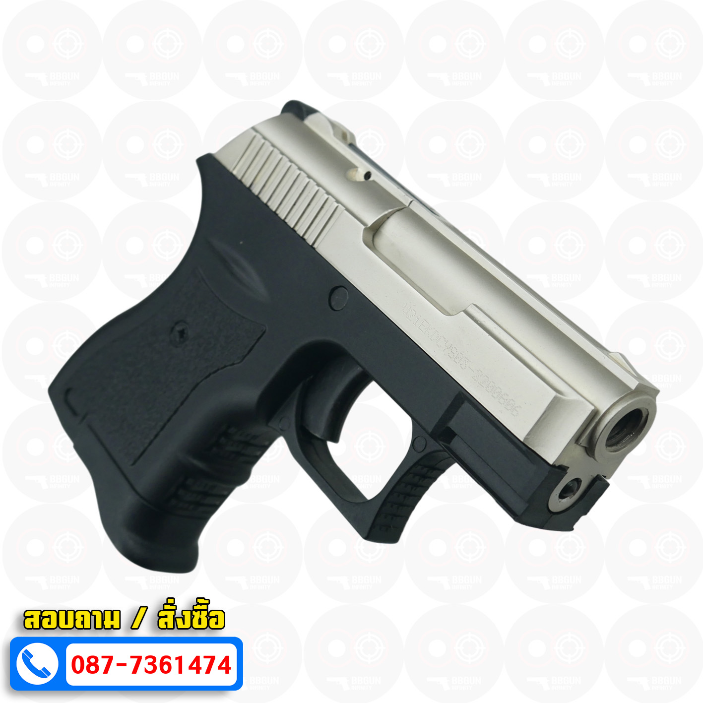 แบลงค์กัน EKOL BOTAN SATINA สีซาติน 9 mm P.A.K. Blank gun (แถมกล่องใส่ปืน)