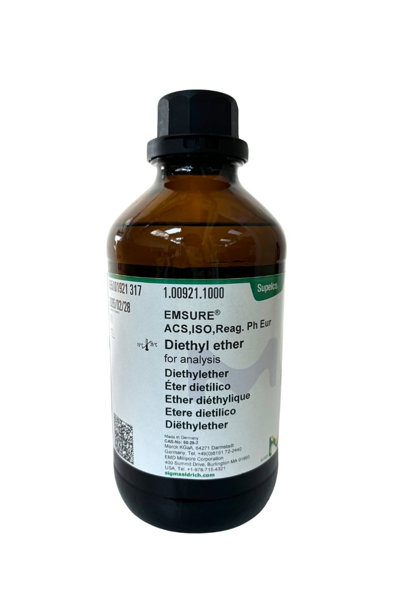 100921.1000 Diethyl ether for analysis EMSURE® ACS,ISO,Reag. Ph Eur 1 L , Merck
