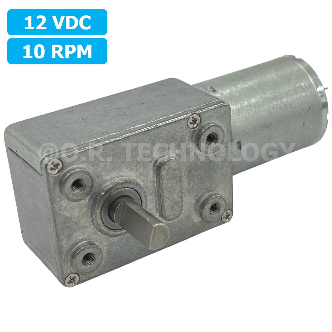 JB112 มอเตอร์วอร์มเกียร์ JGY-370 12VDC 10RPM DC Metal Worm Gear Motor Brushed มอเตอร์เกียร์ แกน 1ข้าง JGY370 มอเตอร์ตัวหนอน