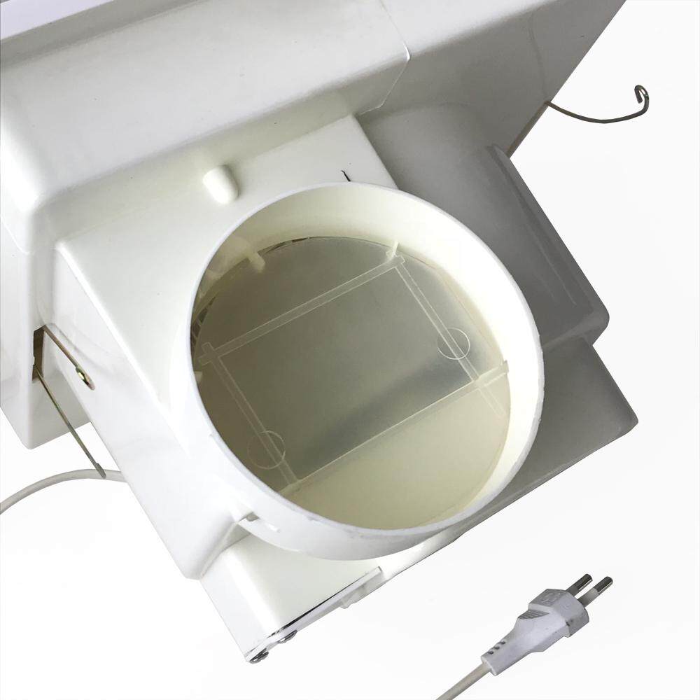 OSAKI พัดลมดูดอากาศติดเพดาน รุ่น 12-16A 6 ขนาด 6" พร้อมสาย ท่อลมฟลอยด์4“ ยาว 4 เมตร เข็มขัดรัดท่อ 4” และข้อต่อท่อลมติดผนัง ABS 4"