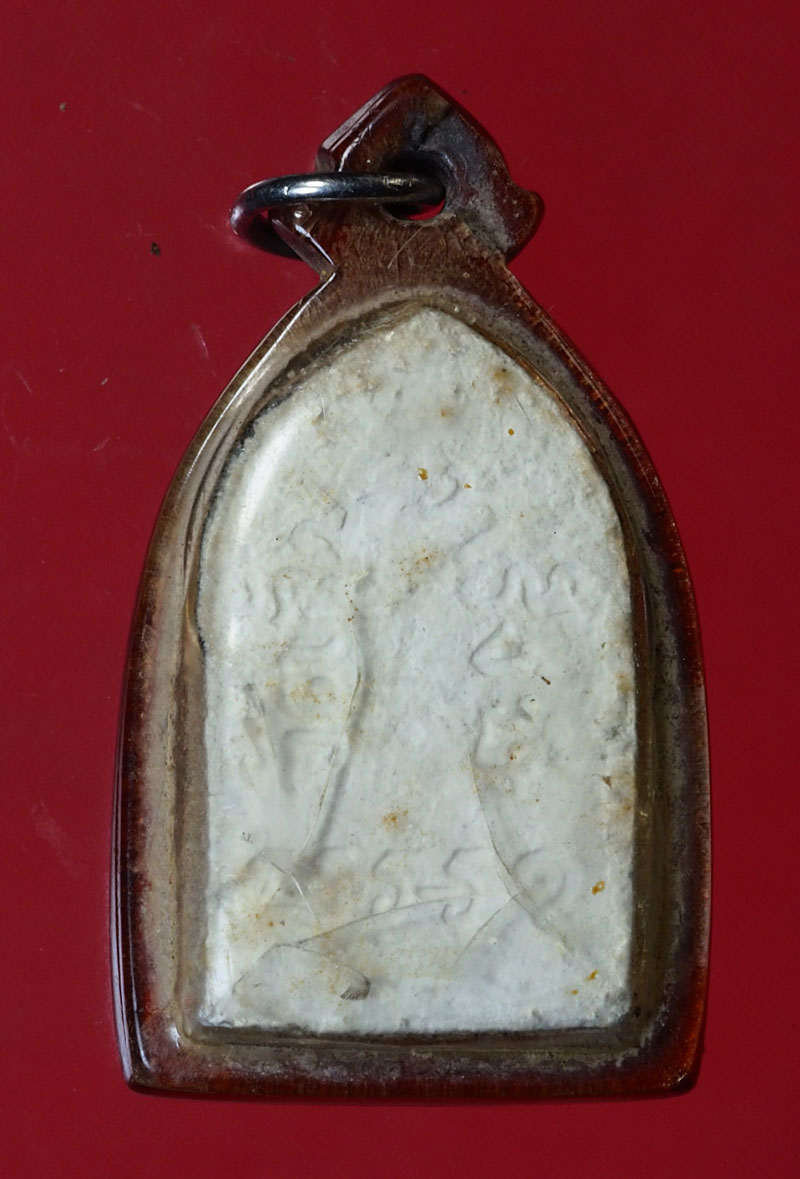 *29813 พระเนื้อผงวัดจันทรังษี ปี 2514 อ่างทอง เลี่ยมพลาสติกเก่า (พิธีเดียวกับพระผงของขวัญ วัดปากน้ำ รุ่น 4) 9