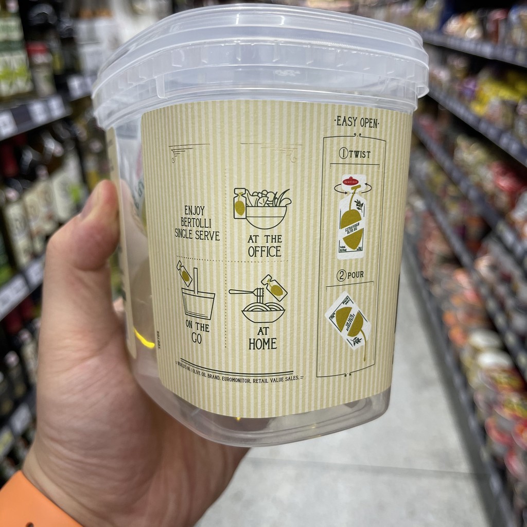 เบอร์ทอลลี่ น้ำมันมะกอกเอ็กซ์ตร้าเวอร์จิ้น ขนาดพกพา 14.8 มล x12 ชิ้น Bertolli Extra Virgin Olive Oil Single Serve 12 Pcs
