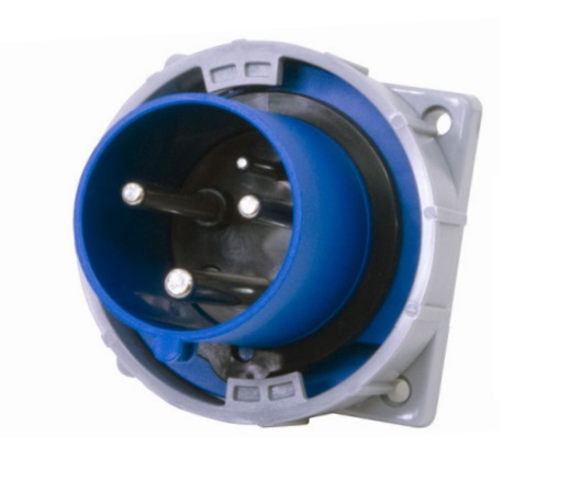 HTN 6331 ปลั๊กตัวผู้ฝังตรง 2P+E 63A 230V IP67 6h "DAKO"