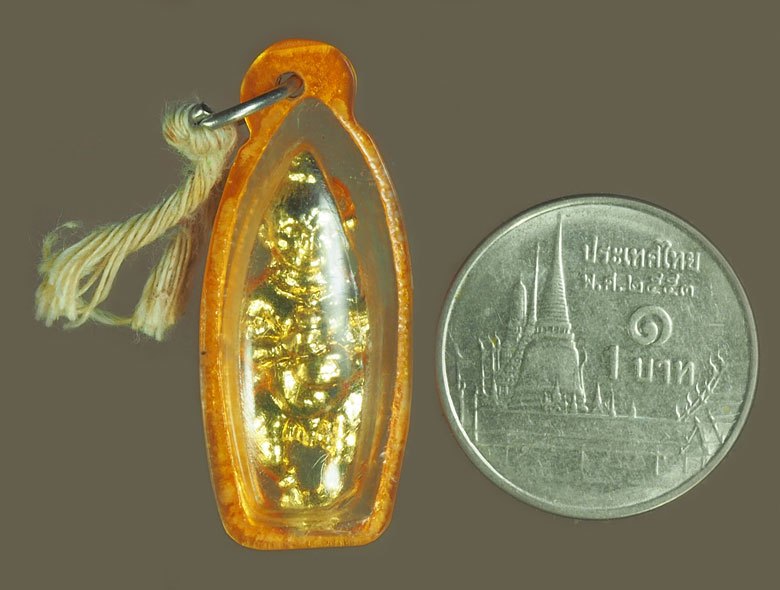 *38947 กุมารทอง หลวงพ่อกวย วัดโฆษิตราราม เนื้อตะกั่วชุบทอง เลี่ยมพลาสติกเดิมจากวัด 12