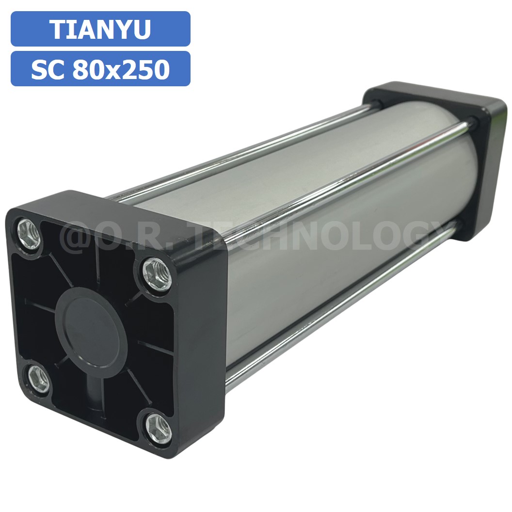 (1ชิ้น) SC 80x250 กระบอกลม รุ่นมาตรฐาน กระบอกลม 4 เสา Standard Cylinder Air Pneumatic แบบสี่เสา