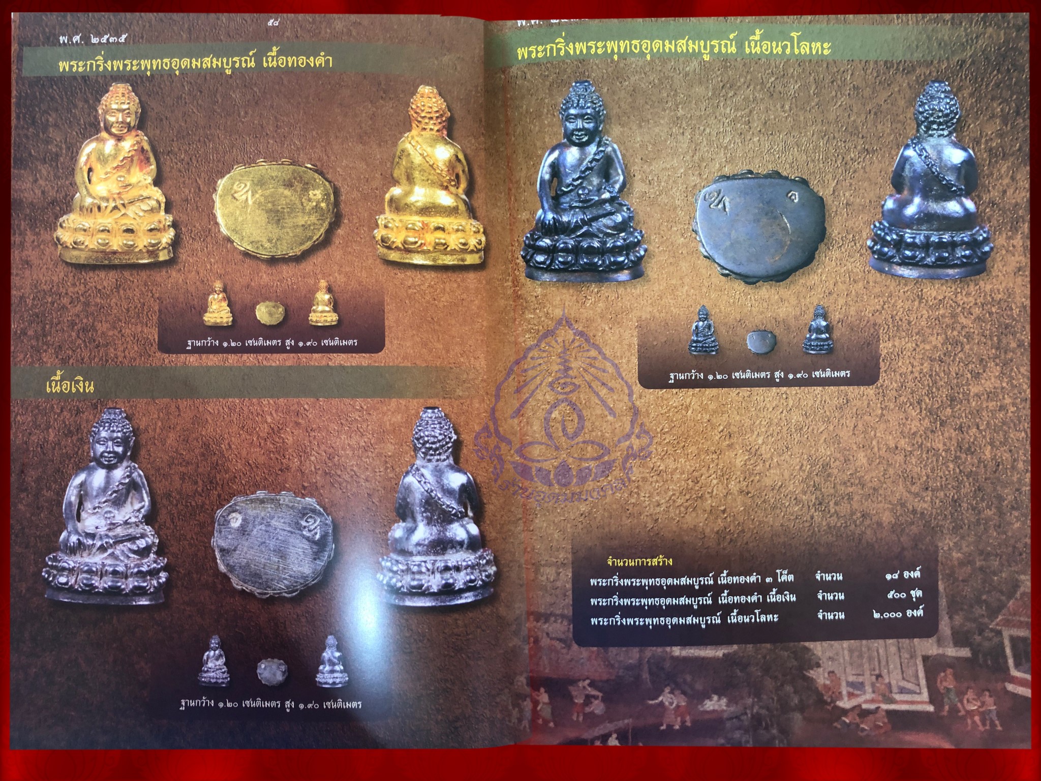 พระกริ่งอุดมสมบูรณ์ (กริ่งปุ้มปุ้ย) รุ่นแรก ปี ๒๕๓๕ เนื้อนวะ วัดบวรนิเวศ สวยเดิม (ไม่มีกล่อง) จัดสร้าง 2,000 องค์ หายากครับ
