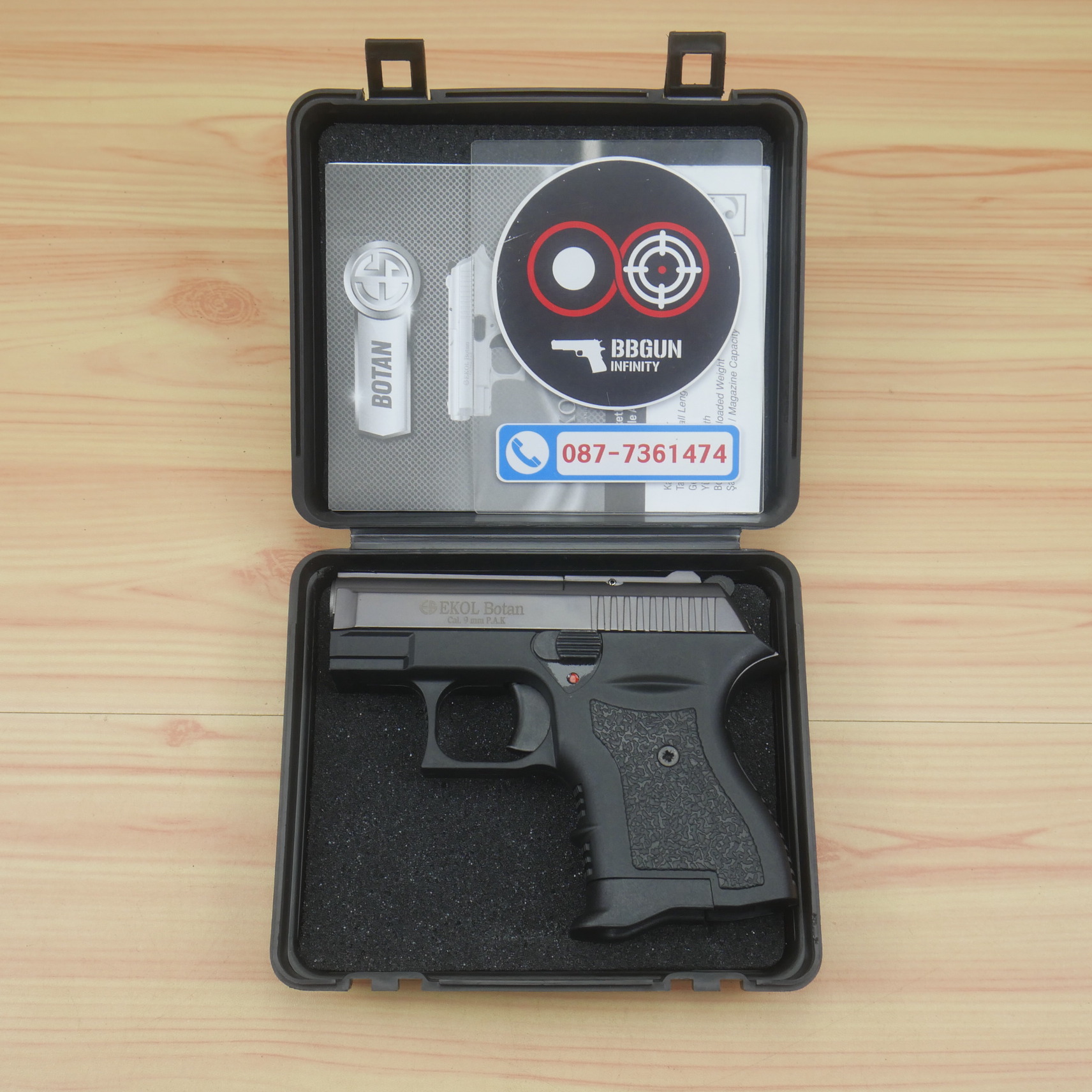 ปืนแบลงค์กัน EKOL BOTAN สีฟูม Fume 9mm P.A.K. Blank gun (แถมกล่องใส่ปืน)