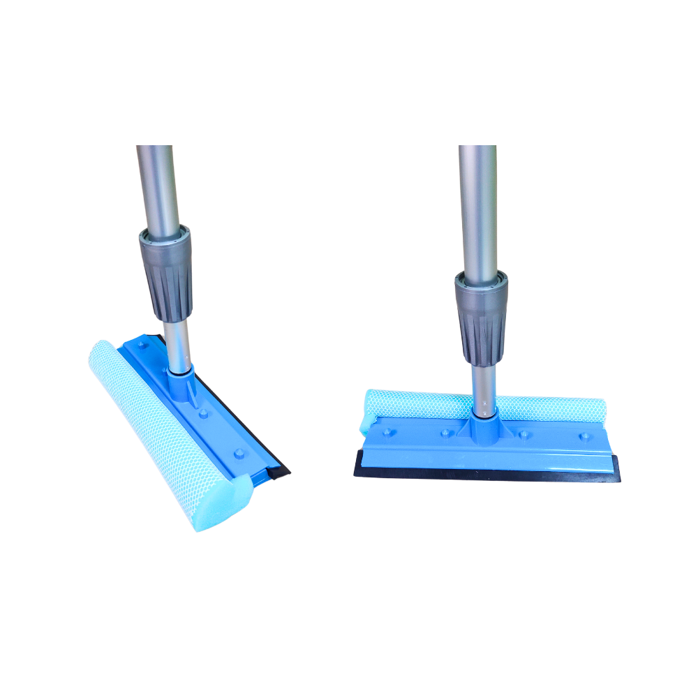 ไม้เช็ดกระจกขนาด 10" ด้ามอลูมีเนียม ยืด-หดได้ ปรับได้สูงสุด 1.20 ม.(ราคารวมแวท) ฟองน้ำเช็ดกระจก {รหัสสินค้า2301704903}