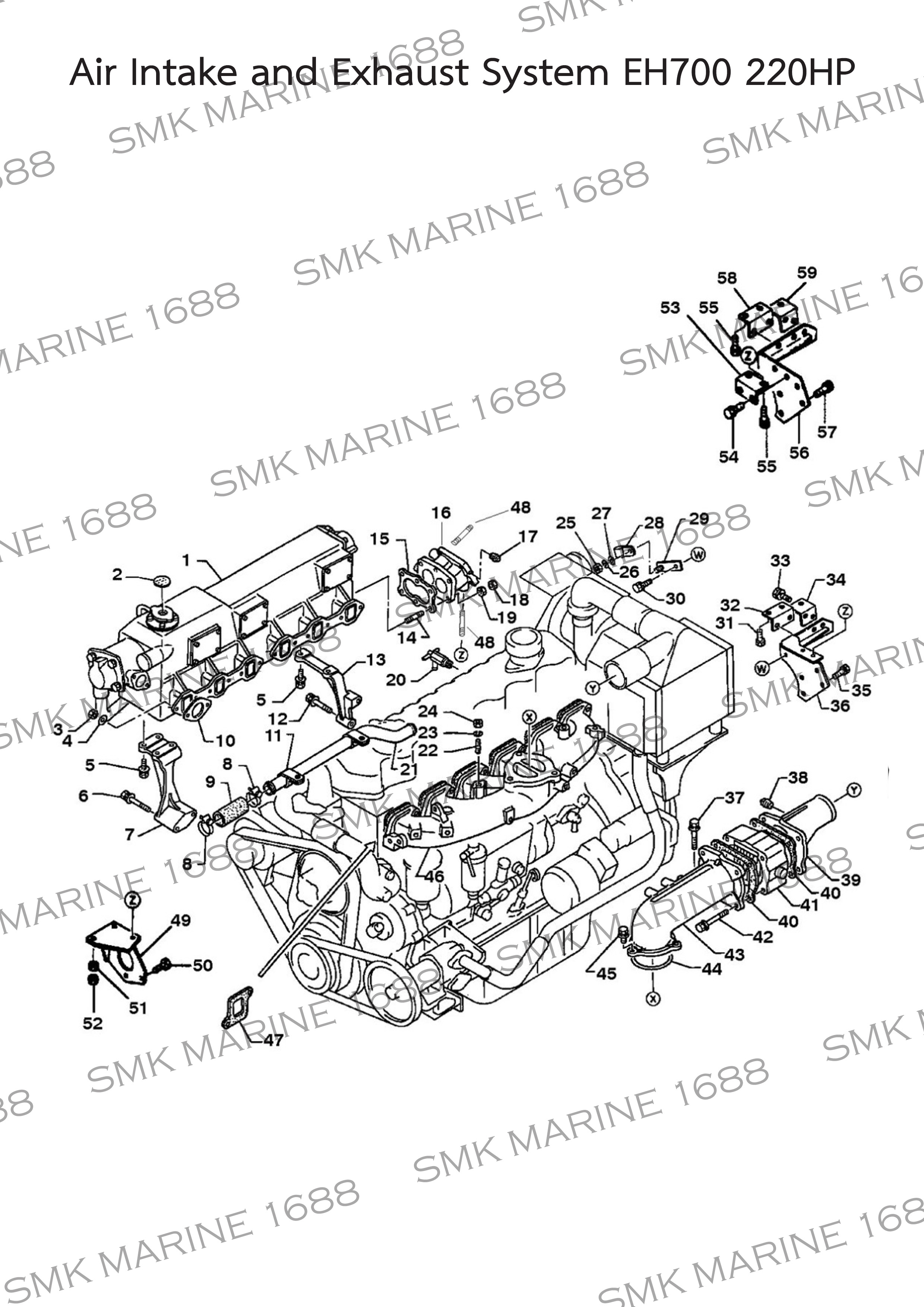 HINO EH700 171731060 Exhaust Manifold Gasket / ปะเก็นทางร่วมท่อไอเสีย