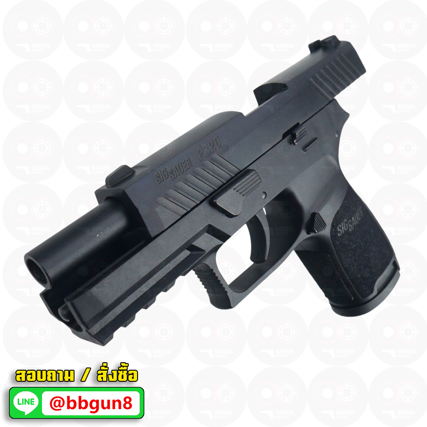 ปืนแบลงค์กัน Ceonic SIG SAUER P320 Compact 9mm. P.A.K blank gun (แถมกล่องใส่ปืน แม็กาซีน 2 อัน แส้ น้ำยาทำความสะอาด)