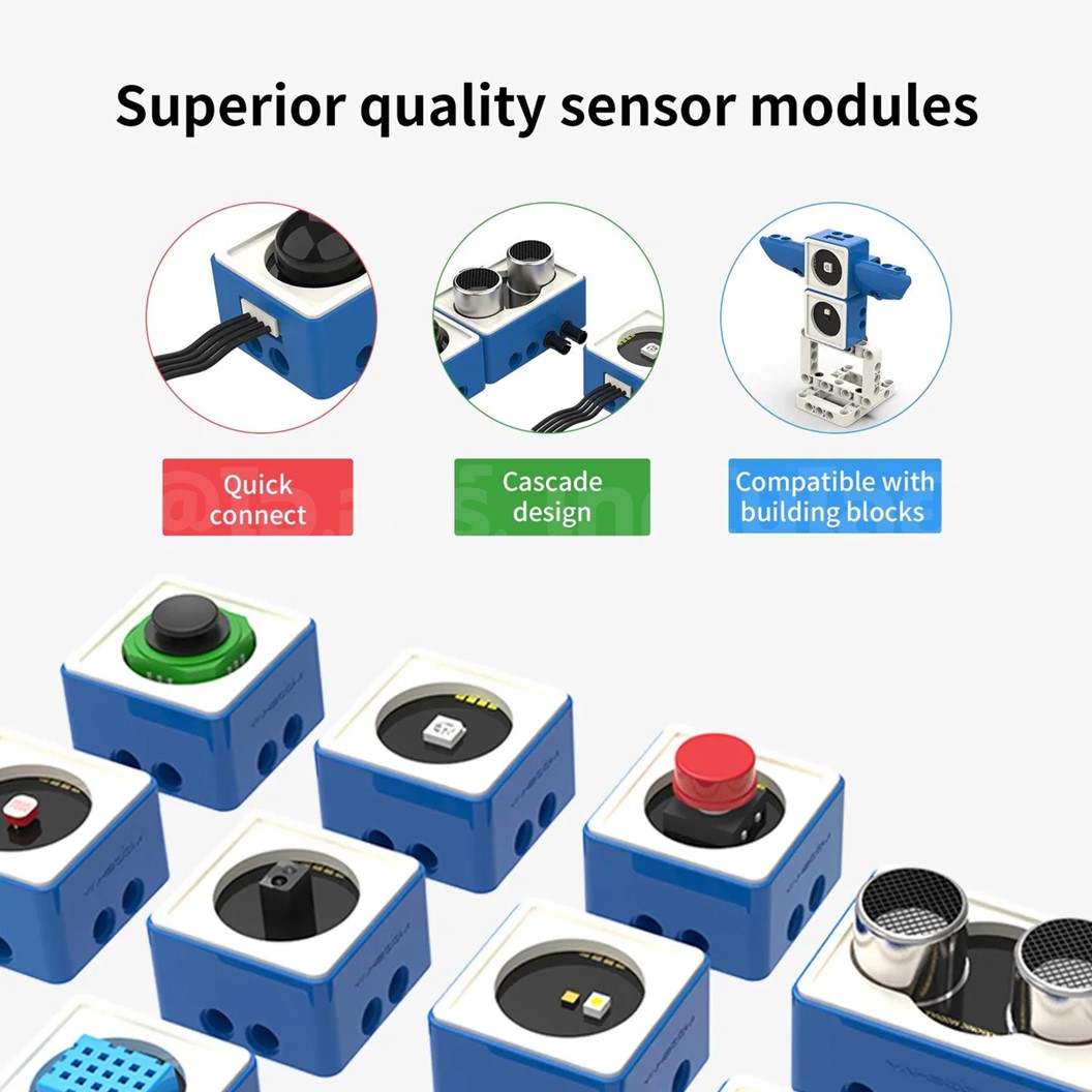 Yahboom WOM World of module for Micro:bit Sensor kit ชุดรวมเซนเซอร์ไมโครบิต โลกของโมดูล (รวมบอร์ด/ไม่รวมบอร์ด Microbit)