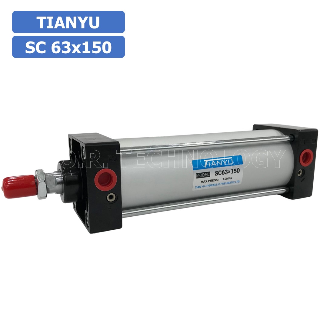 (1ชิ้น) SC 63x150 กระบอกลม รุ่นมาตรฐาน กระบอกลม 4 เสา Standard Cylinder Air Pneumatic แบบสี่เสา