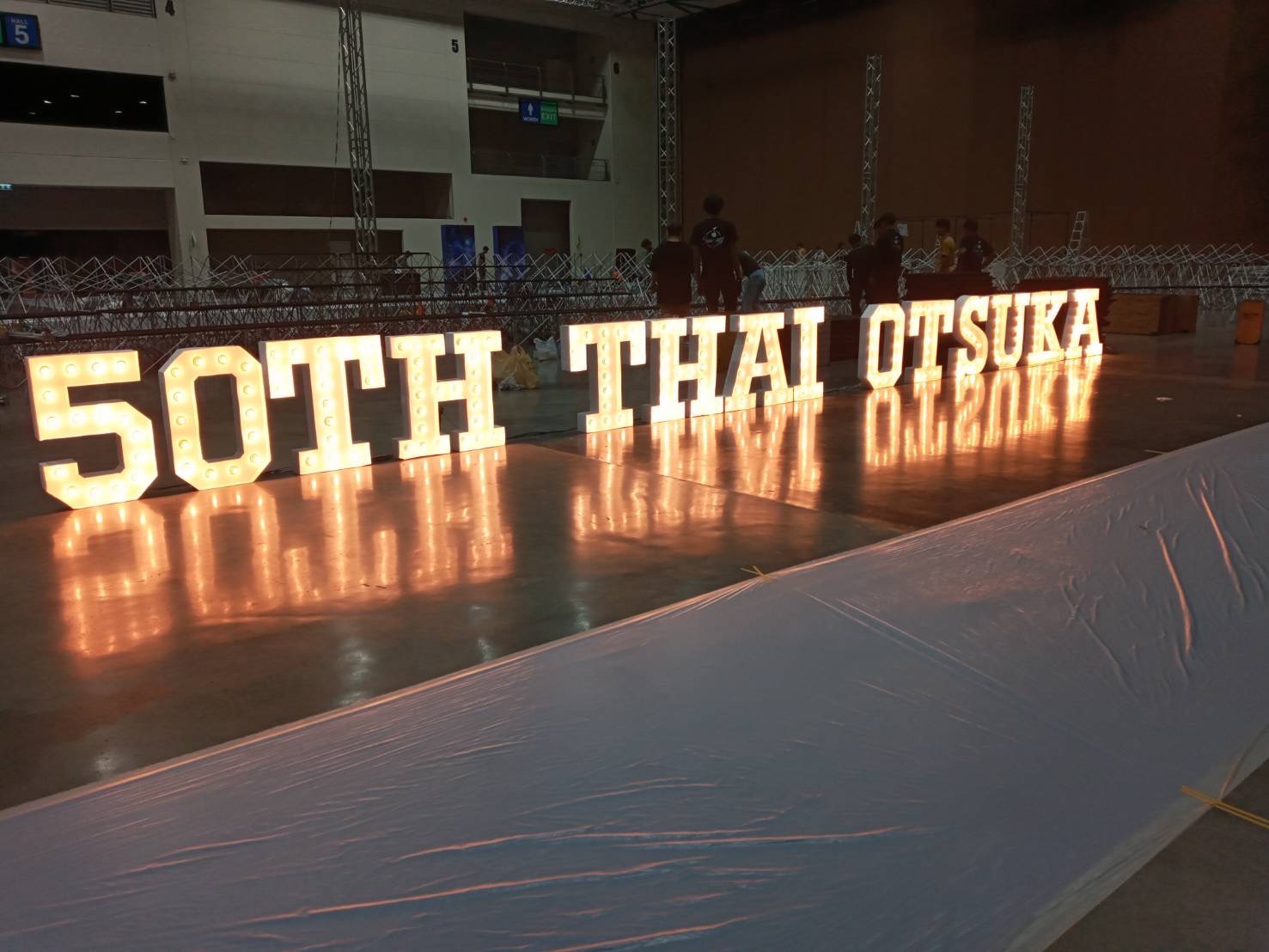 ป้ายอักษรเช่าไฟปิงปอง ขนาด 70cm