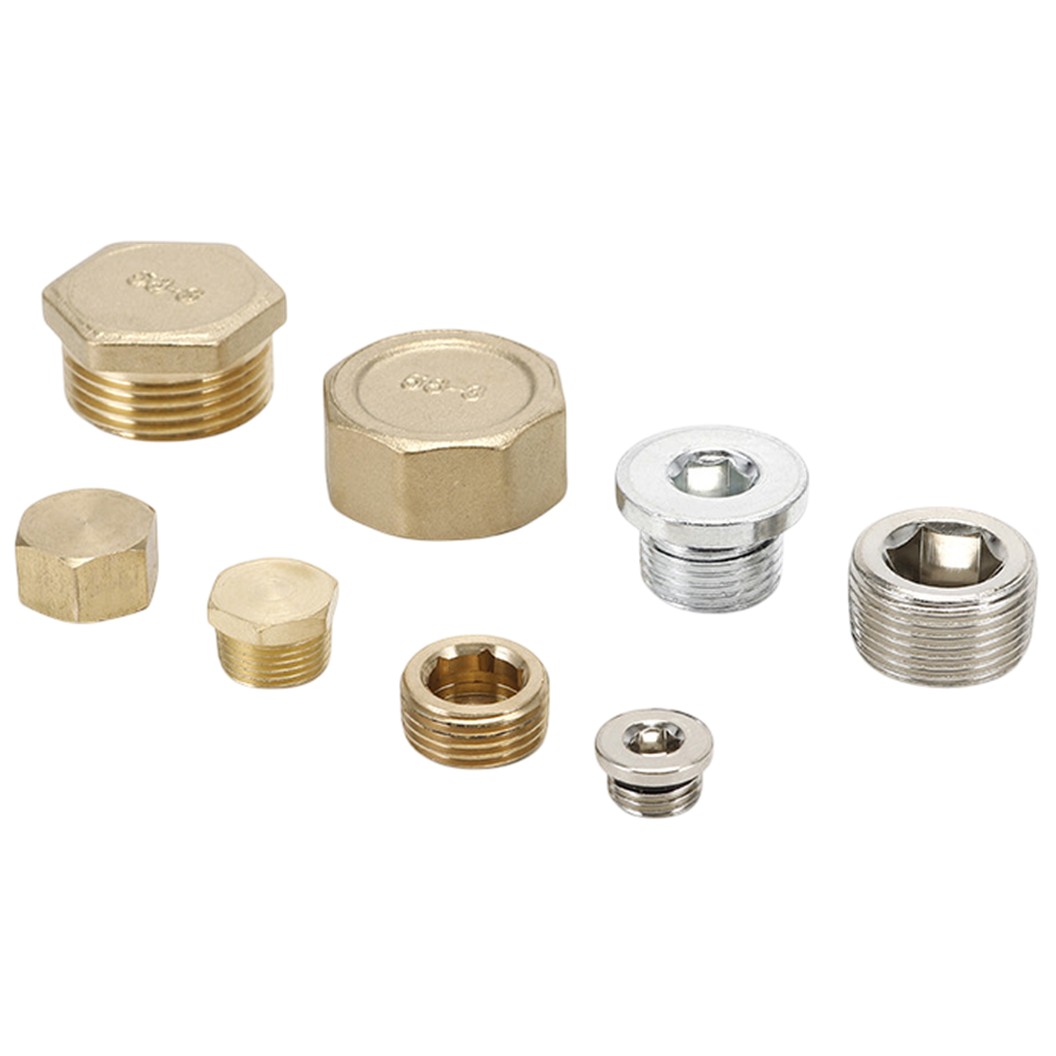 ABP G1/8”-G1” ปลั๊กอุดทองเหลือง ตัวหนอนอุด ปลั๊กอุดสายลม Hexagonal Brass Plug Air tube น็อตอุดรูเกลียว ข้อต่อลม ตัวอุดทองเหลือง