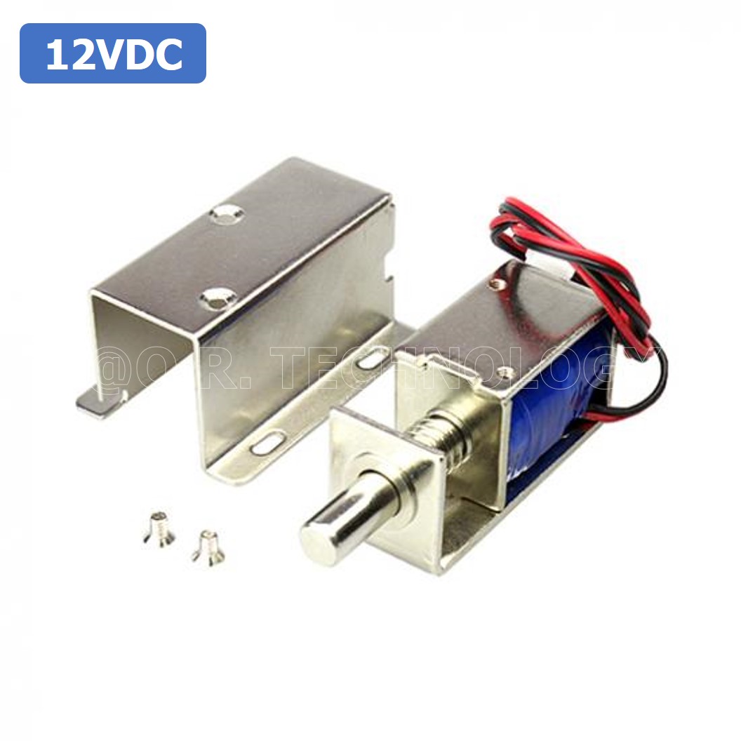 (1ชิ้น) GD030 กลอนไฟฟ้า กลอนแม่เหล็กไฟฟ้า กลอนประตูไฟฟ้า LY-01 12VDC 0.4A 4.8W Electromagnetic Lock โซลินอยด์ล็อค Solenoid lock