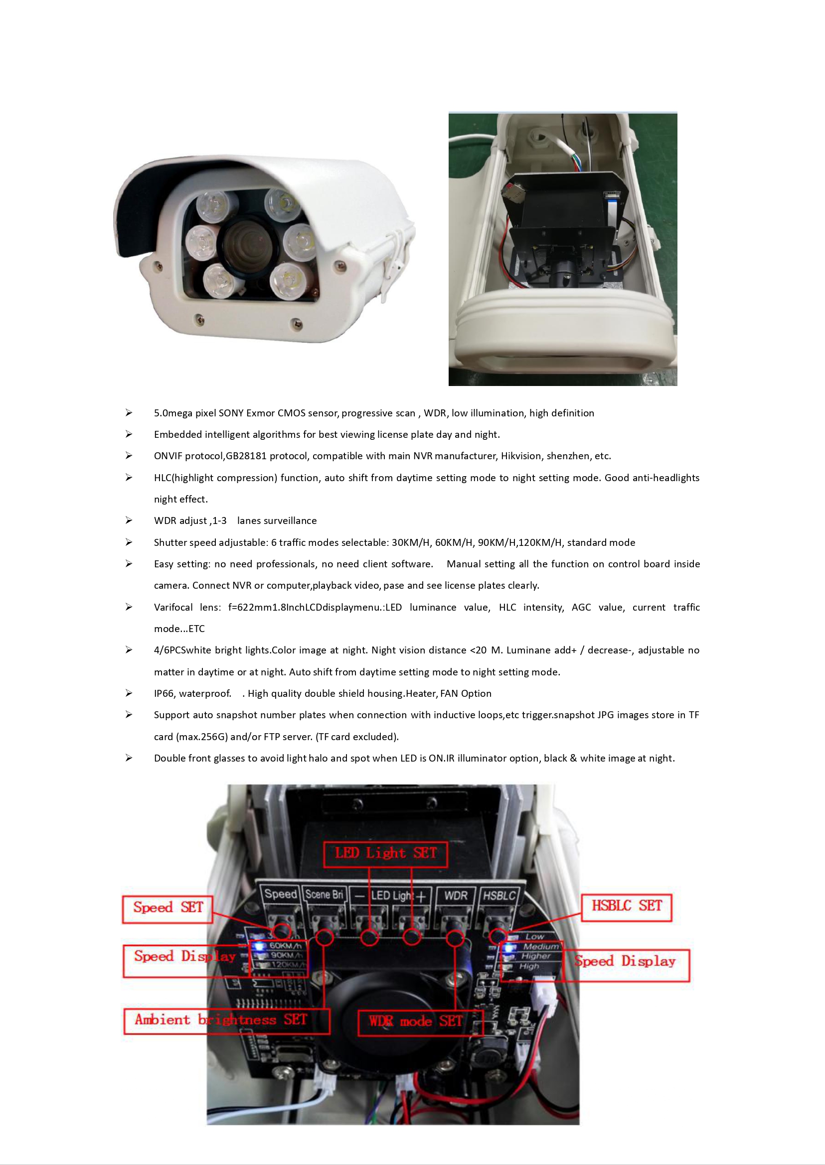 APOLLO กล้องส่องป้ายทะเบียน รุ่น APL-IPC-A559LPR 5MP ภาพสี 24ชม.