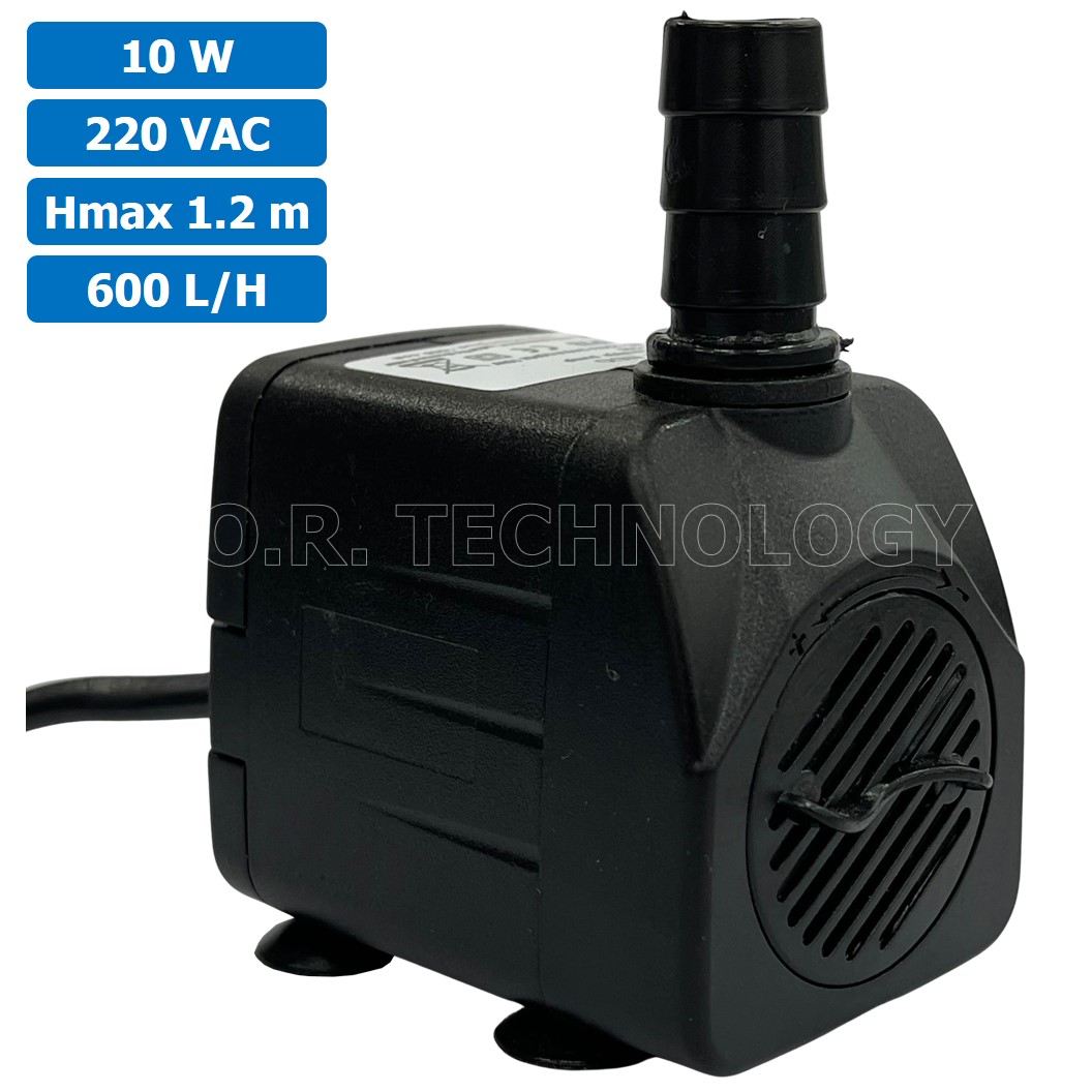 (1ชิ้น) JK-500 ปั๊มน้ำ ปั๊มแช่ ปั๊มพัดลมไอเย็น 220VAC 10W Water pump Submersible Pump JING NUO Hmax 1.2m Qmax 600L/H