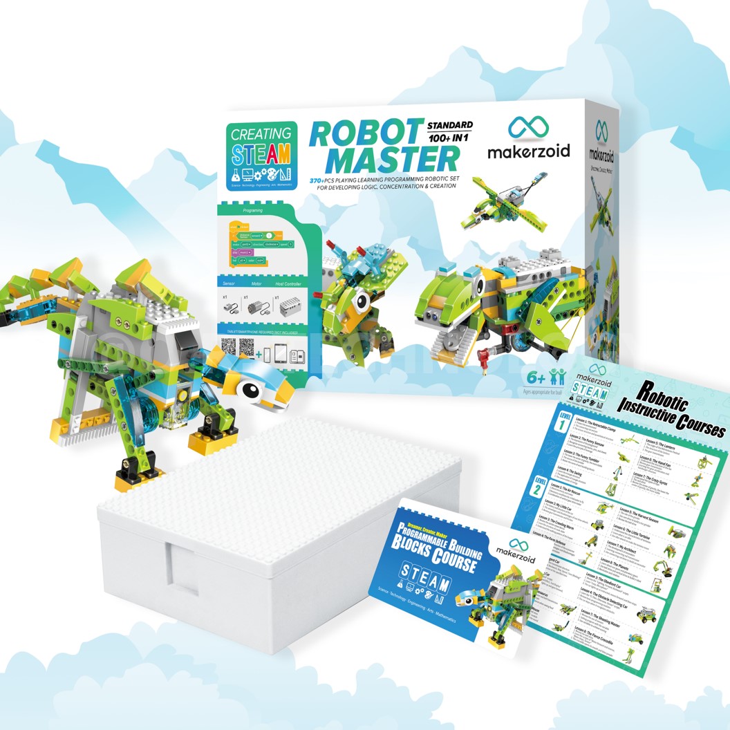 Makerzoid MKZ-RM-SD ROBOT MASTER STANDARD STEAM Educational Programmable Robot Kit ชุดเรียนรู้ ตัวต่อ เสริมทักษะ หุ่นยนต์ โรบอท Coding kit ส่งเสริมการเรียนรู้