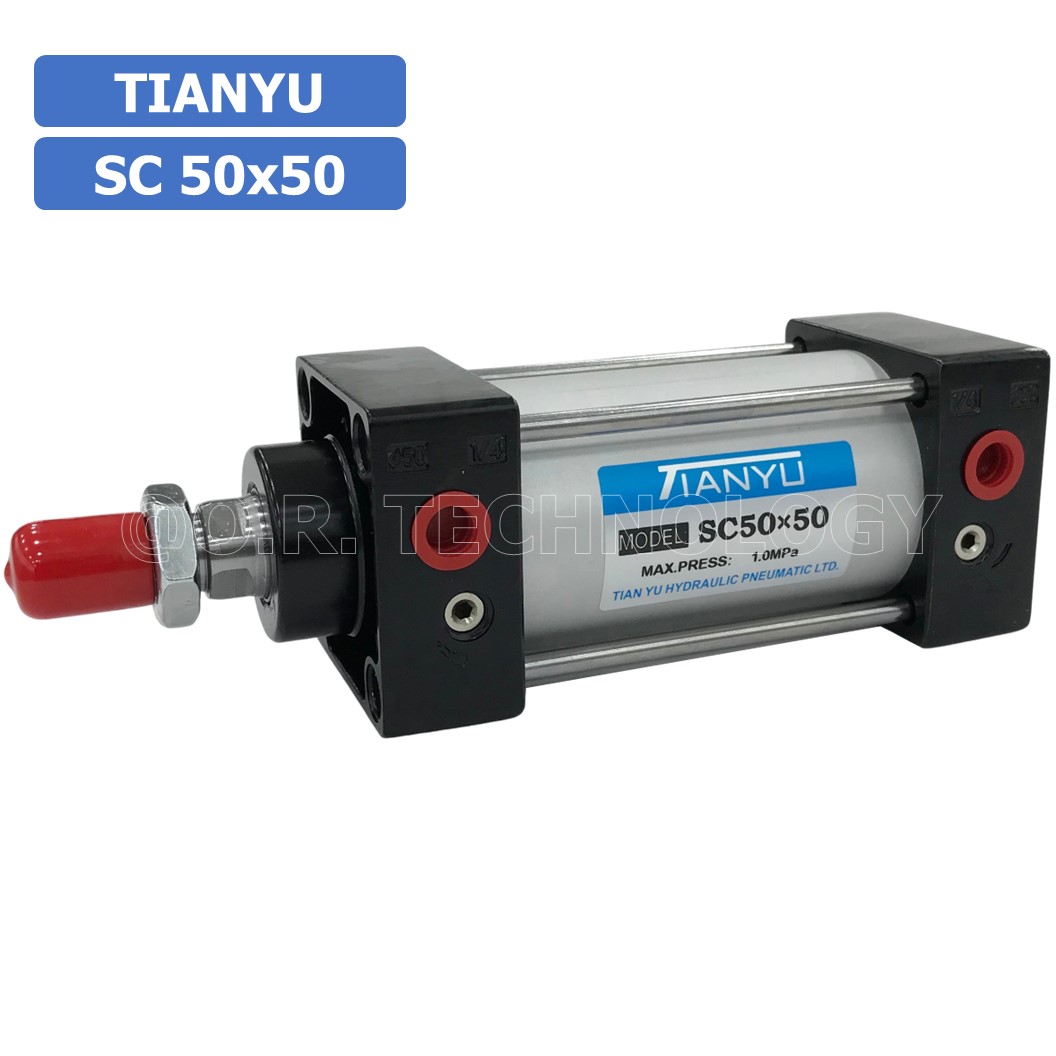 (1ชิ้น) SC 50x50 กระบอกลม รุ่นมาตรฐาน กระบอกลม 4 เสา Standard Cylinder Air Pneumatic แบบสี่เสา