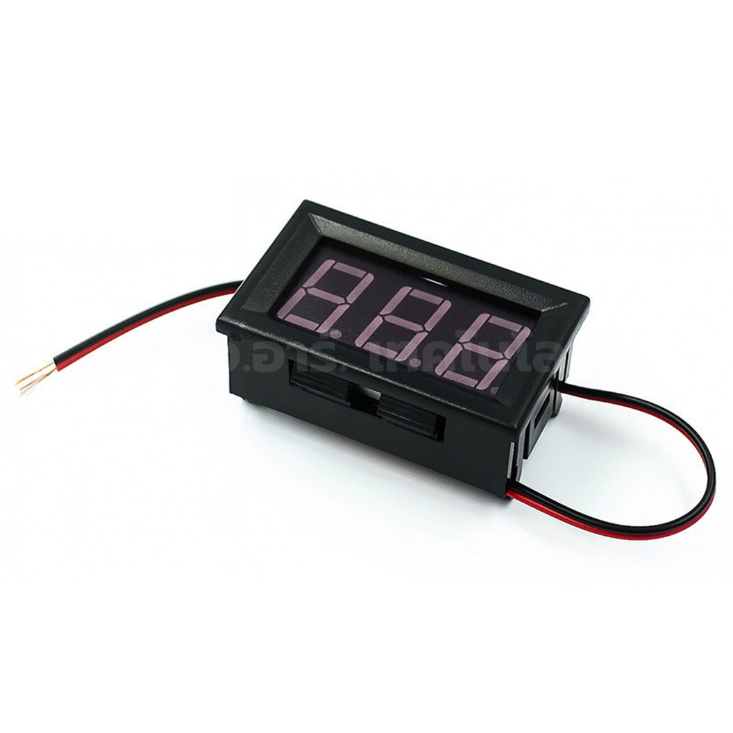 DC063 โวลต์มิเตอร์ กระแสตรง DC 5-120V แบบ 2สาย ขนาด 0.56นิ้ว DC Digital Display Voltmeter 5-120VDC 0.56" ตัววัดแรงดันไฟฟ้า หน้าจอวัดไฟ Red/Green/Blue สีแดง/สีเขียว/สีน้ำเงิน