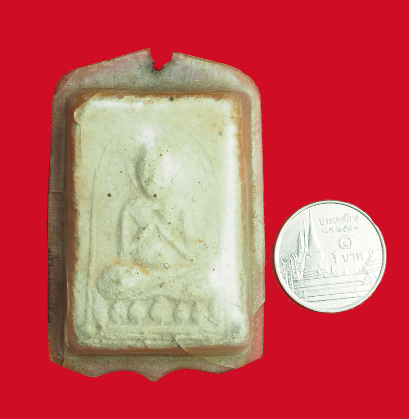 *31811 พระพุทธพนมมือ เนื้อผง เลี่ยมพลาสติกเก่า ไม่ทราบที่ 3