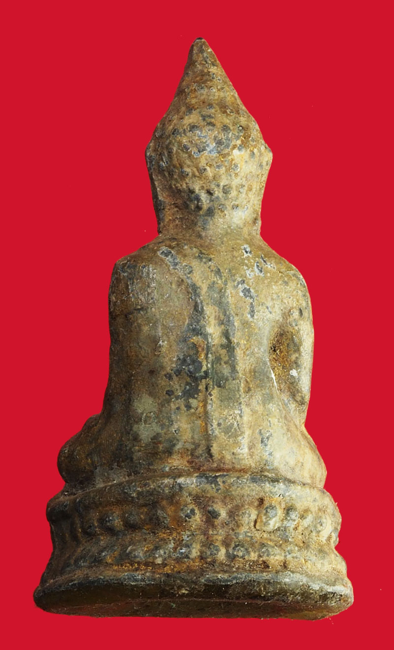 *28128 พระรัตนะปางมารวิชัย ลงรักปิดทอง ขนาดหน้าตัก 1 นิ้ว สูง 2.5 นิ้ว เนื้อชินตะกั่ว 2