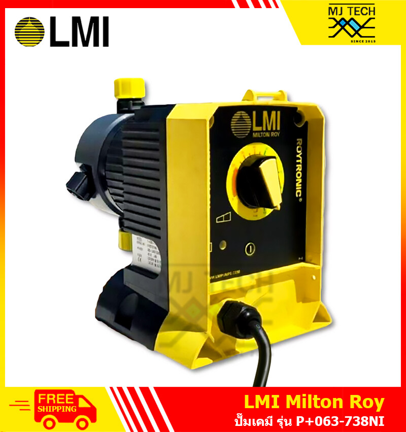 LMI milton roy ปั้มเคมี ปั๊มคลอรีน ปั๊มโดสคลอรีน รุ่น P+063-738NI Metering Pump ขนาด 7.6 LPH ลิตร/ชม. แรงดัน 3.4 บาร์ ส่งฟรีทั่วประเทศ