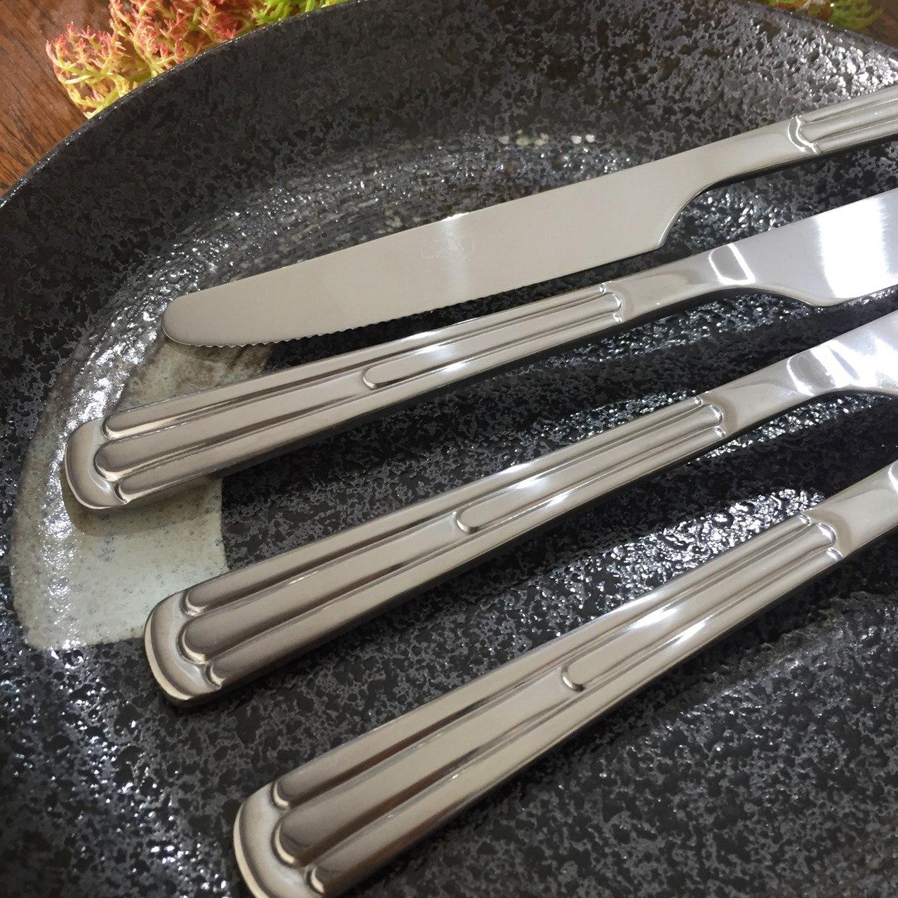 มีดสเต็ก มีดคาว มีดอาหารเช้า มีดสเตนเลส 4ชิ้น / ชุด #Twin Fish รหัส59-06