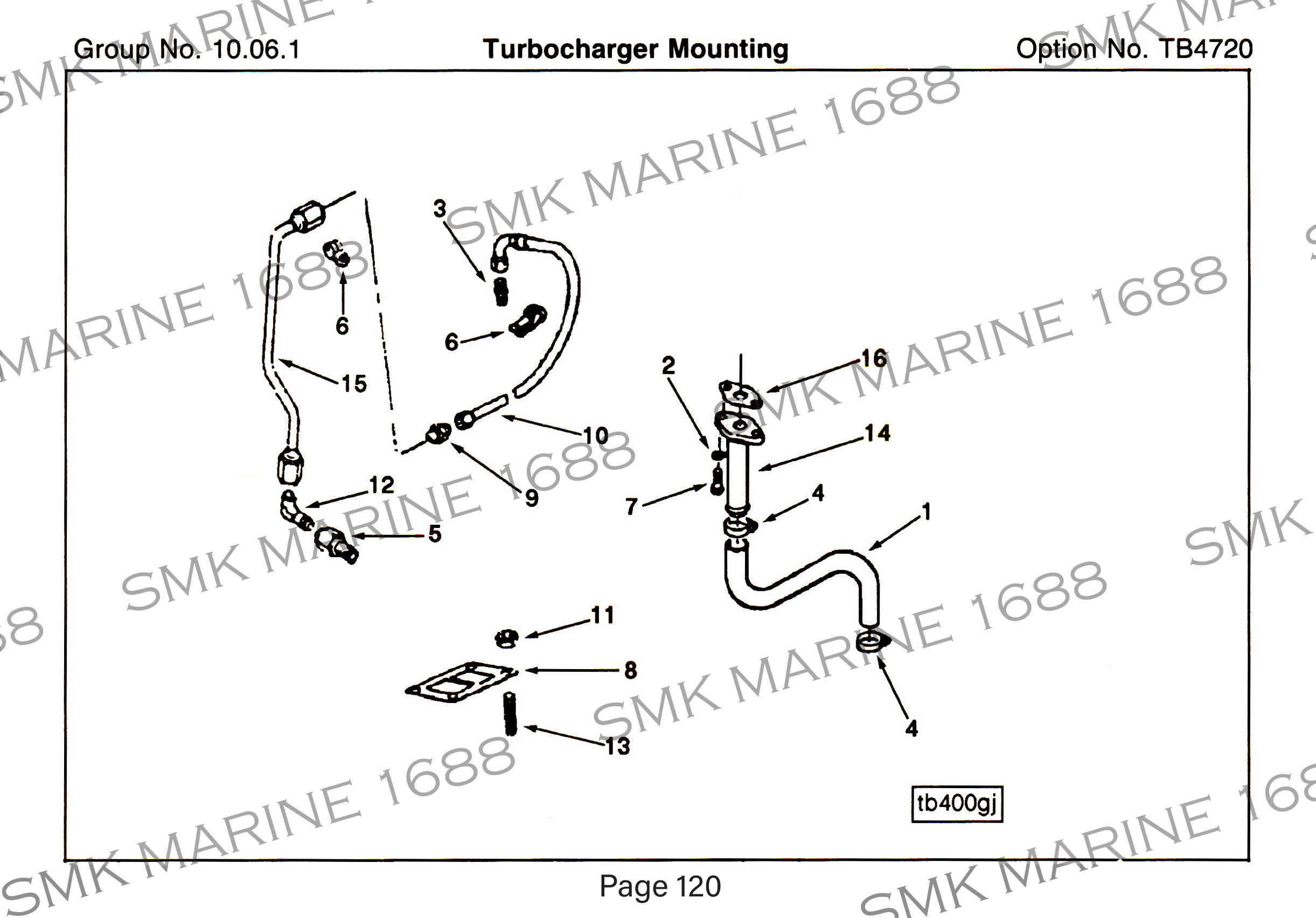 Cummins K Series 3200178 Turbocharger Oil Drain Tube / ท่อน้ำมันไหลกลับTurbocharger