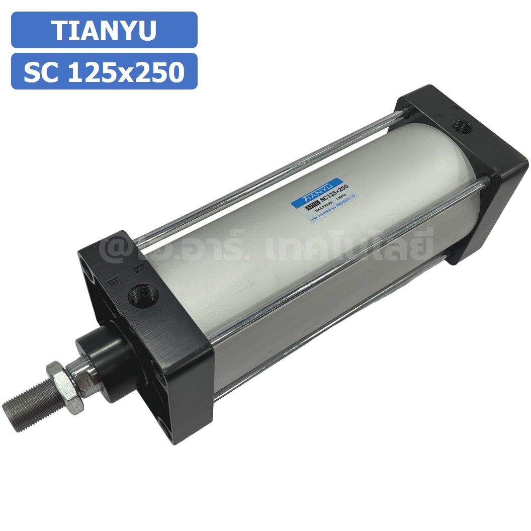 SC 125x250 กระบอกลม รุ่นมาตรฐาน กระบอกลม 4 เสา Standard Cylinder Air Pneumatic แบบสี่เสา SC125x250