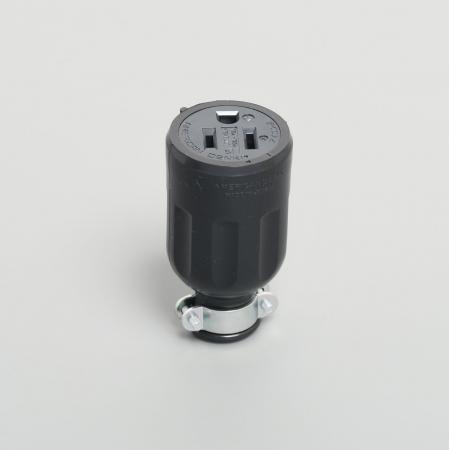 AMERICAN DENKI 7114GR,7114GR-IV 2-Pole 3-Wire Grounding 15A 125V (NEMA 5-15) Connector Body (Rubber Housing)