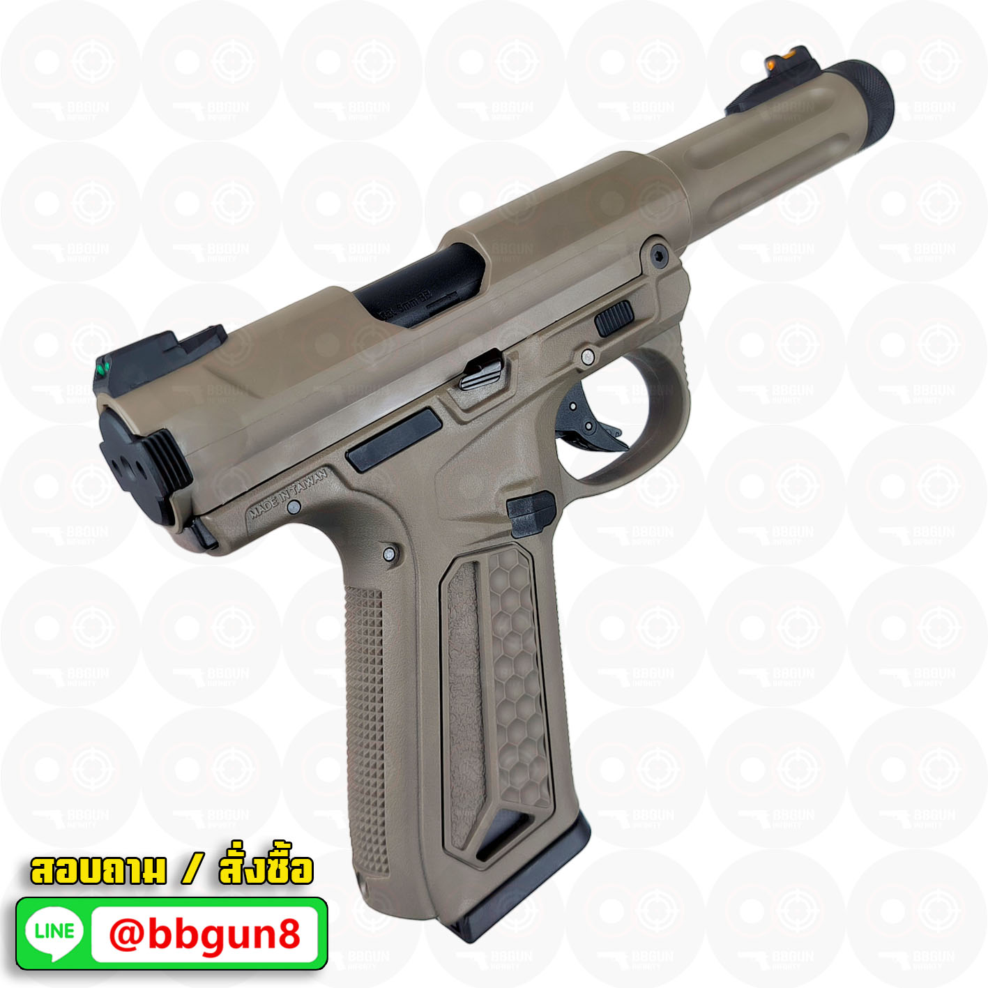 บีบีกันอัดแก๊ส Action Army AAP-01 Assassin GBB FDE สีทราย BB GUN