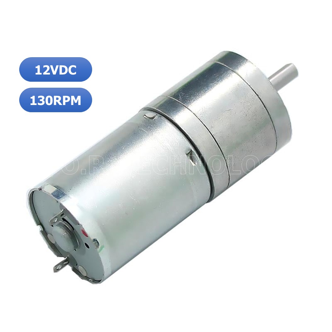 (1ชิ้น) ND068 มอเตอร์เกียร์ 25GA-370 DC Motor 1.6KG 12V 130RPM 4mm Shaft