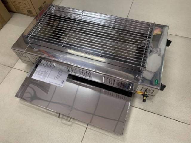เมืองนนท์แก๊ส BIGSUN เตาย่าง ใช้แก๊ส ไร้ควัน สแตนเลส BBQ-936 ขนาดตะแกรง 30X64 ซม.