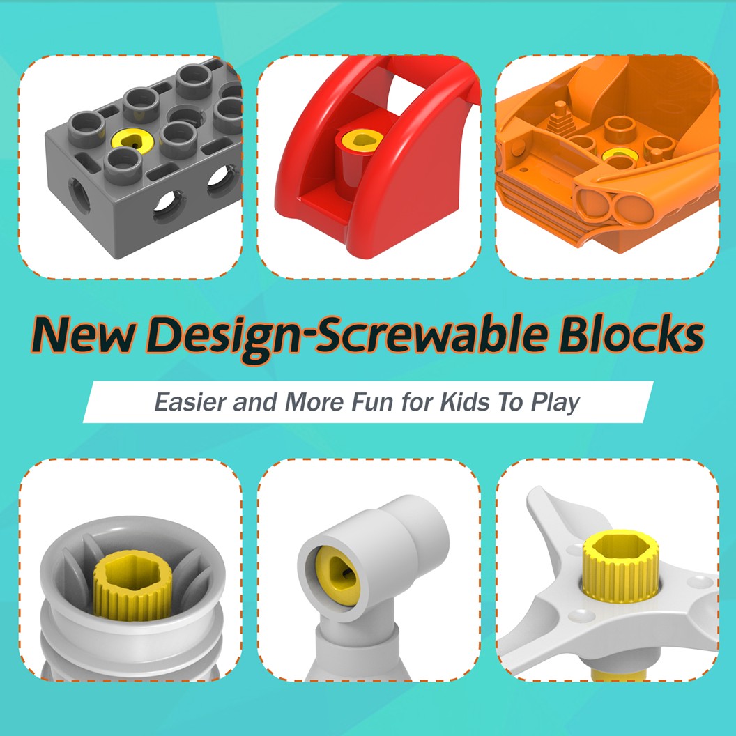 Makerzoid MKZ-OBK-EC FUTURE MECHANIC BIG Building BLOCKS ชุดเรียนรู้ ตัวต่อเสริมทักษะ ตัวต่อตัวใหญ่